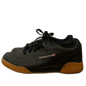 Reebok Ripple Black Leather Sneakers Men’s Size 9.5 Women's Size 11 Trainers